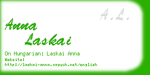 anna laskai business card